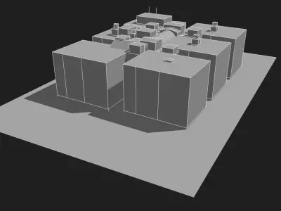 ANZAC Square Low-poly 3D model