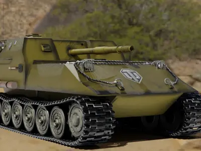 world of tank obj 263 Low-poly 3D model