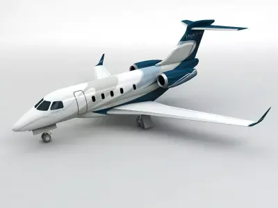 Embraer Legacy 450 Aircraft Low-poly 3D model