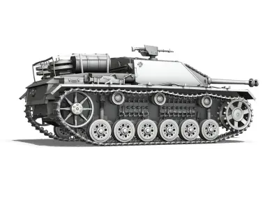 StuG III  Ausf G Mid Production 3D model