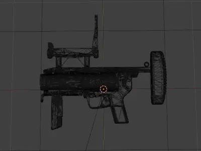 Low Poly M320 Grenade Launcher Game Ready Weapon Low-poly 3D model