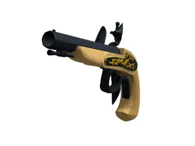 Buccan Flintlock Pistol 3D model