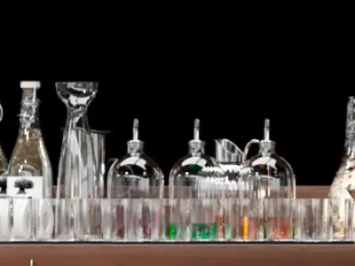 Biggest Alcohol Bar Set 3D model