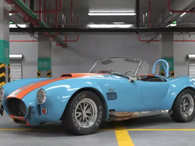 Shelby Cobra 1965 Rigged 3D model