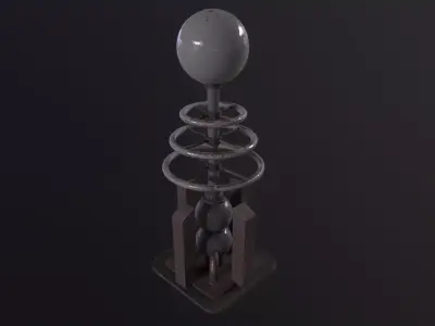 Tesla Coil Tower 3D Model Low-poly 3D model