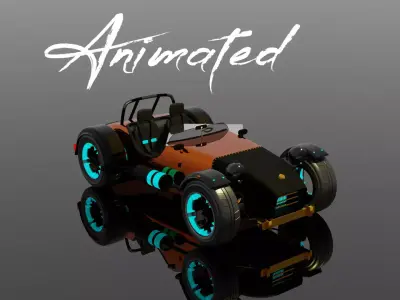 1961 classic sports car Free low-poly 3D model