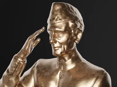 Quaid E Azam Muhammad Ali Jinnah Bronze Sculpture 3D model