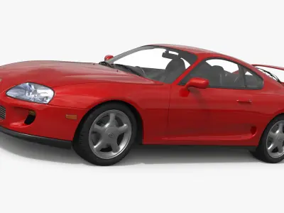 Toyota Supra Mk4 Turbo Coupe Red 3D model