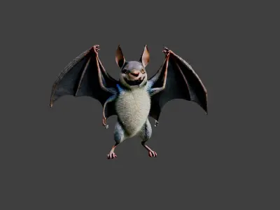 Bat Animal Low-poly 3D model