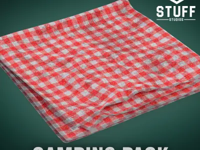 Picnic Cloth Low-poly 3D model