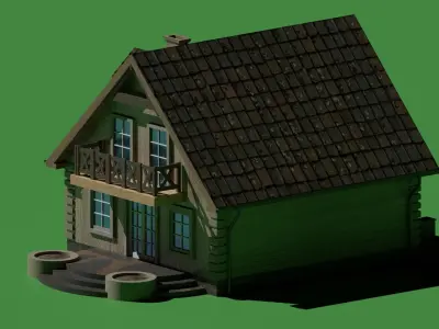 a house in the style of Provence Free 3D model