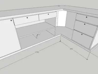 White color Reception Desk 3D model  Free 3D print model