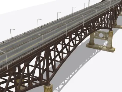Pulaski Bridge Low-poly 3D model