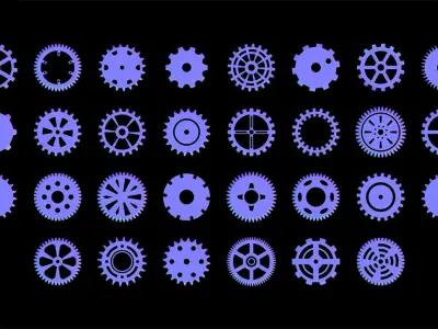 150 Gear Hard Surface for Substance Painter Low-poly 3D model