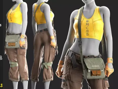 Agent Girl 5 - Marvelous Designer 3D model