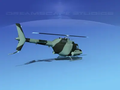 Bell OH-58B Covert 1 3D model