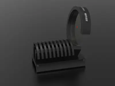 Red Dot Sight Semicircle Low-poly 3D model