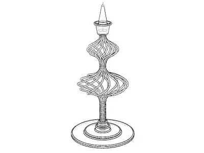 Metal Hollow Candle Holder Free 3D model