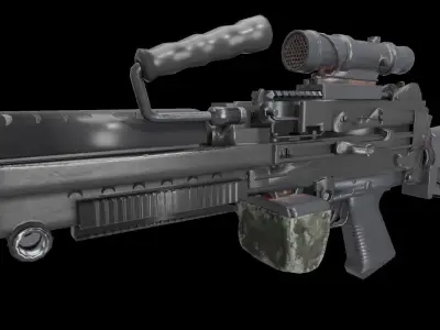 M249 free 3D model