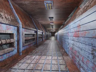 Dirty Tunnel Low-poly 3D model