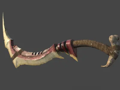Bone Sword Low-poly 3D model