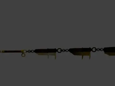 Snake Fang Whip Low-poly 3D model