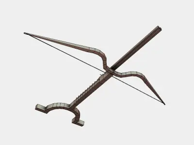 Bellybow - Bow and Arrow Low-poly 3D model