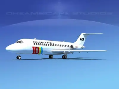 Douglas DC-9-15 SAS 3D model