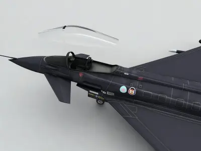 Eurofighter Typhoon Jet Aircraft  -Dark 3D model