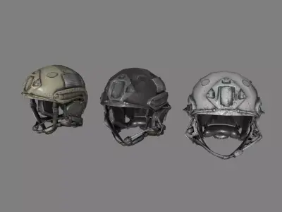 Military helmet USA Low-poly 3D model