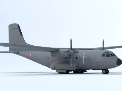 TRANSALL C-160 - The FLYING MULE -  Low-poly 3D model