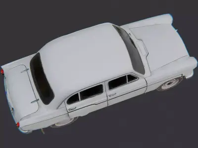 Moscar407 Antique Brown Sedan Low-poly 3D model