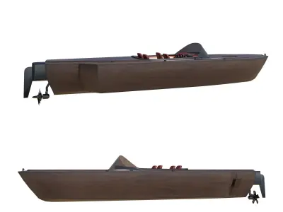 MotorBoat Low-poly 3D model