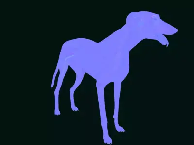 Greyhound Dog Breed Free low-poly 3D model