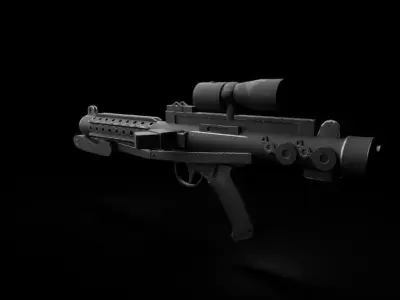 Star Wars E-11 Blaster Rifle Low-poly 3D model