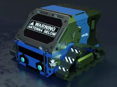 spacecraft vehicle Low-poly 3D model