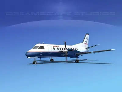 SAAB SF340 Western Air 3D model