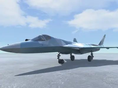 Jet fighter - military vehicle Low-poly 3D model