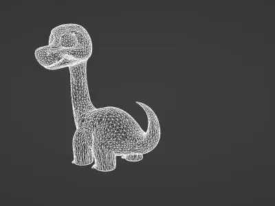 Cute Cartoon Dinosaur 3D Model   3D model