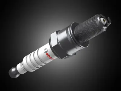 Spark plug Low-poly 3D model
