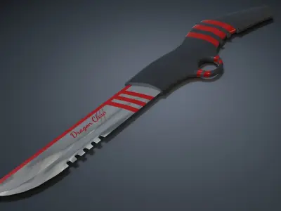 Combat Knife Dragon Claw Free low-poly 3D model