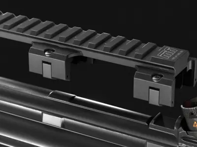 MFI HK Optic Rail Clamp Mount - Game Asset Low-poly 3D model