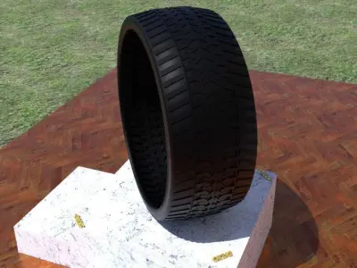ORTAS TIRE NO 41 GAME READY Low-poly 3D model