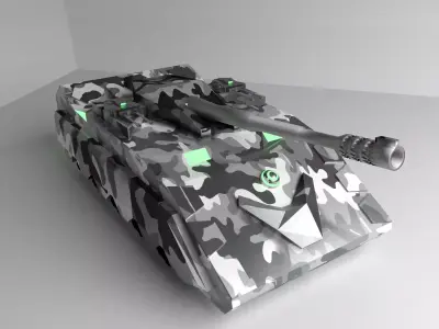 Tank future sci-fi 3D 3D model