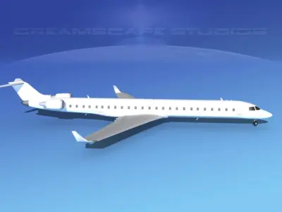 Bombardier CRJ1000 Unmarked 1 3D model