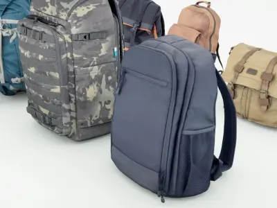 Backpack and bag collection 8 items military urban hiking  3D model