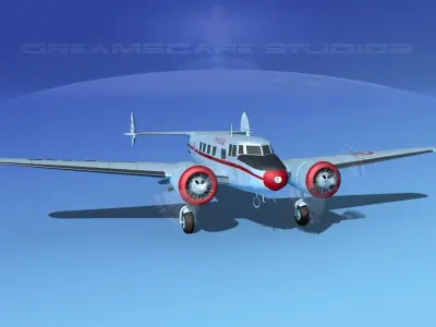 Lockheed L10 Electra Texeco Oil 3D model