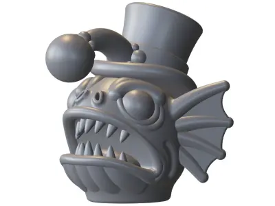 Squelchy Fish Pirate Kitbashing 32mm Tabletop Miniature Bits 3D print model