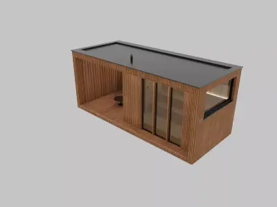 Modular outdoor sauna steam house bath house 3D model 3D model