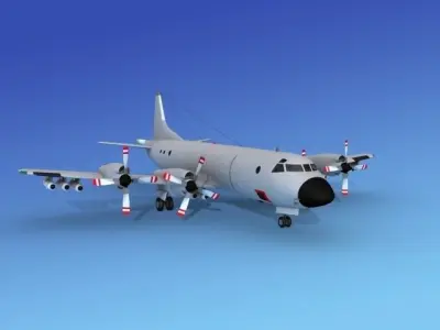 Lockheed P-3 Orion Unmarked 4 3D model
